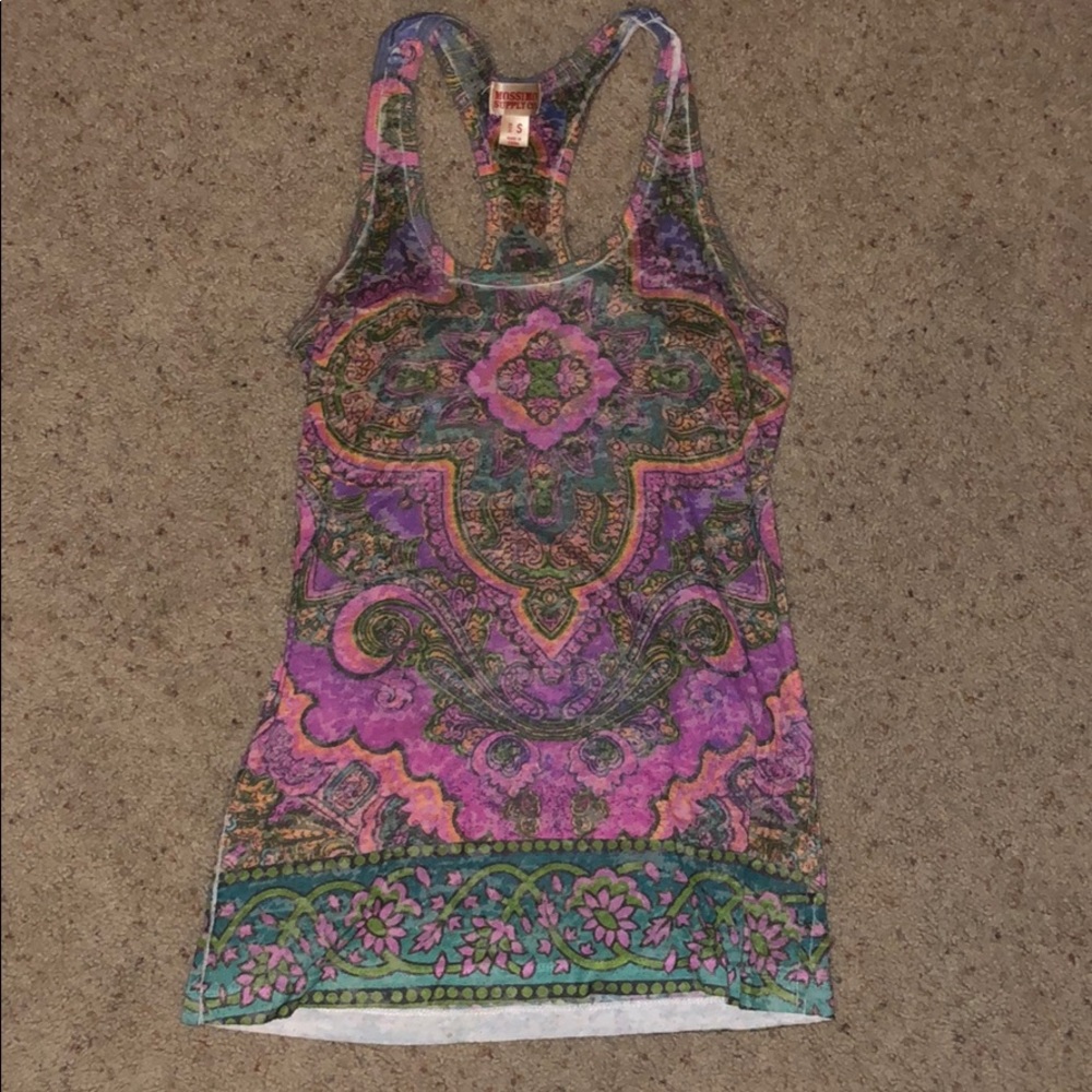 Paisley tank top.